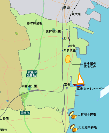 武豊町の地図